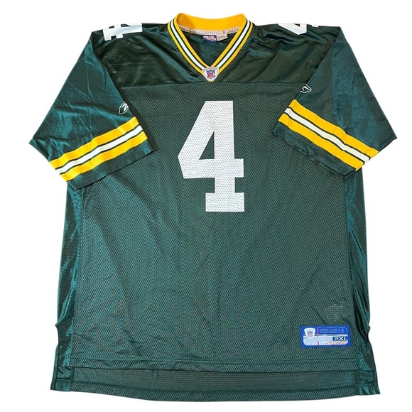 Vintage Green Bay Packers Brett Favre #4 NFL x Reebok Jersey 2XL - Picture 1 of 7